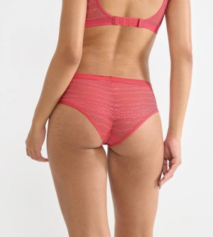 Boxeri din dantelă, Sloggi FREE Evolve Hipster Lace Coral - Img 2