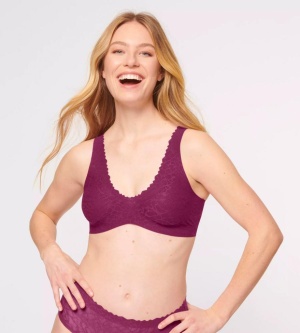 Bustieră cu burete detașabil, Sloggi Zero Feel Lace 2.0 Bralette