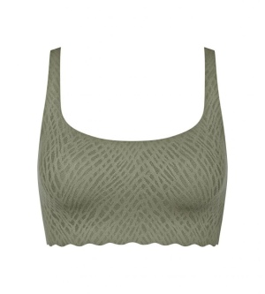 Bustieră fără cusături din dantelă, Sloggi ZERO Feel Bliss Top Verde - Img 5
