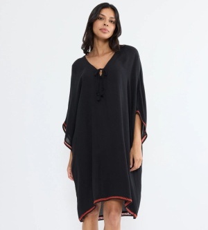 Caftan de plajă Triumph Beach MyWear Kaftan Negru