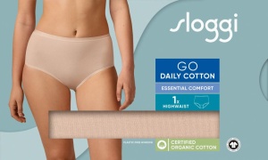 Chilot damă cu talie înaltă Sloggi GO Daily Cotton Highwaist Bej - Img 7