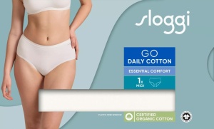 Chilot damă midi din bumbac organic, Sloggi GO Daily Cotton Midi Crem - Img 7
