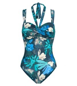 Costum de baie întreg cu cupe buretate, imprimeu tropical Triumph Summer Fleur OPD - Img 6