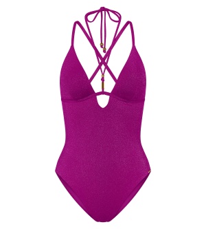 Costum de baie întreg triunghiular cu cupe buretate, Triumph Summer Sunset OP 01 Mov - Img 5