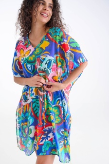 Lisca Mexico 49625, Caftan de plajă ușor transparent și lejer, Albastru