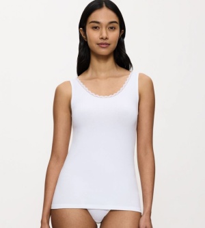 Maieu invizibil din bumbac, cu bretele late, Triumph Feel Of Cotton Tank Top