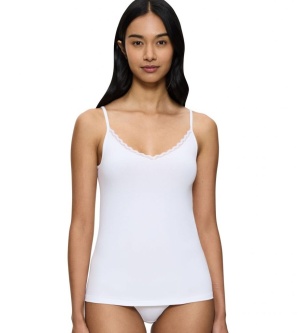 Maieu invizibil din bumbac, cu bretele subțiri, Triumph Feel Of Cotton Spaghetti Top - Img 6