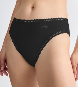 Pachet de 3 Chiloți răscroiți, Sloggi GO Crush High leg C3P Negru - Img 6