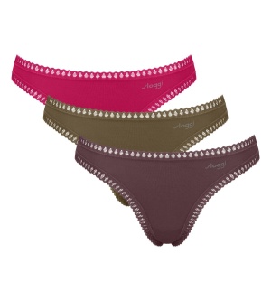 Pachet de 3 Chiloți tanga, Sloggi GO Crush String C3P