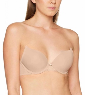 Sutien buretat cu bretele detașabile, Triumph Lovely Micro WHPM Bej