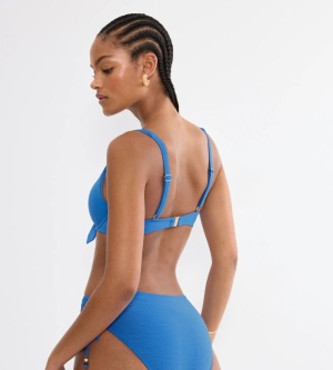 Sutien cu armătură cu decolteu V plunge, Triumph Summer Dune W Albastru - Img 2