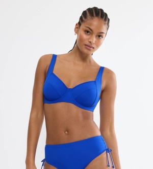 Sutien de baie minimizer, trisegmentat, Triumph Summer Twist W 01 Albastru