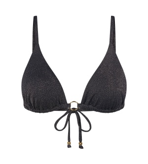 Sutien de baie triunghiular, fără armătură cu lurex strălucitor, Triumph Summer Sunset N Negru - Img 5
