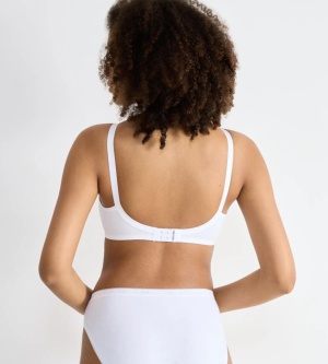 Sutien din bumbac fără armătură, Sloggi Basic+ N Alb - Img 2