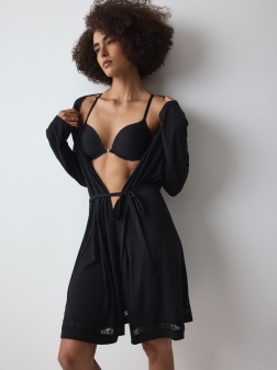 Sutien push-up cu închidere frontală Triumph Pure Micro WHUF Negru - Img 10