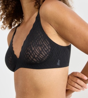 Sutien push-up fără armătură, Sloggi ZERO Feel Bliss THE UP P Bra Negru - Img 3