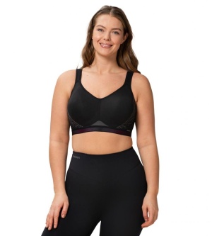 Sutien sport cu susținere ridicată, Triumph Triaction Cardio Flow P Negru - Img 8