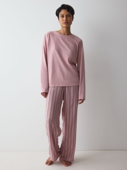 Bluză de casă cu mâneci lungi, Triumph Mix & Match Top LSL Roz - Img 5