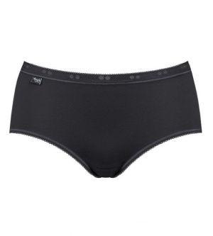 Chilot clasic cu talie medie, invizibil sub haine, Sloggi Basic+ Midi, Negru - Img 9