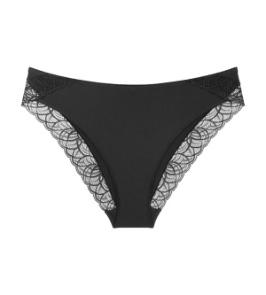 Chilot din dantelă grafică, cu acoperire medie, Triumph Amourette Graphic Tai Negru - Img 5