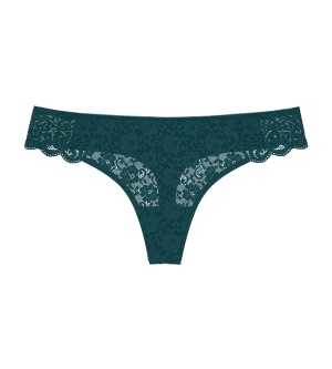 Chilot din dantelă, Triumph Amourette Hipster String Verde - Img 5