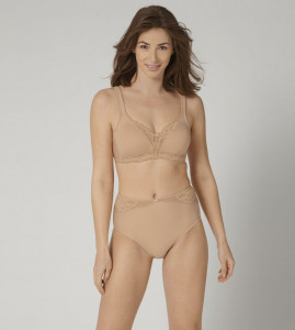 Chilot maxi cu talie înaltă, Triumph Modern Lace+Cotton Maxi - Img 3