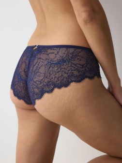 Chiloți din dantela delicată cu fire strălucitoare, Triumph Amourette Sparkle Hipster Bleumarin - Img 3