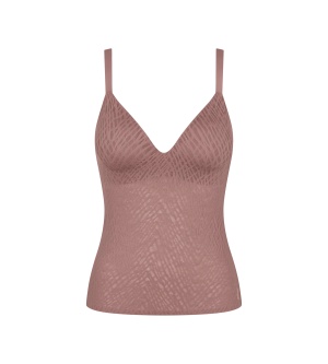 Maieu cu cupe push-up, Sloggi ZERO Feel Bliss THE UP Push Up Shirt Maro - Img 5