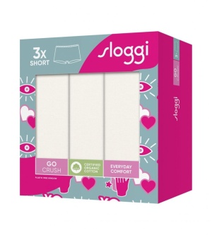 Pachet de 3 chiloți Sloggi GO Crush Short C3P Crem