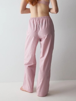 Pantaloni lungi de casă din bumbac, Triumph Mix & Match Trousers Poplin Roz - Img 2