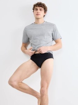 Set de 2 perechi de chiloți bărbătești, Sloggi SLG Base Brief C2P Negru - Img 4