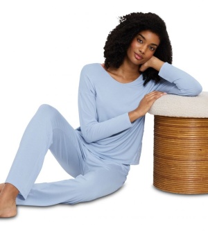 Set Pijama Triumph Timeless Sensuality PK LSL Albastru - Img 6