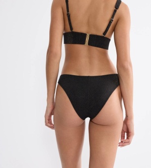 Slip de baie tip brazilian din lurex strălucitor, Triumph Summer Sunset Brazilian 01 Negru - Img 2