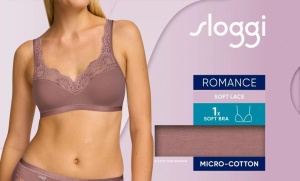 Sutien bralette, Sloggi Romance Soft Bra Maro - Img 7