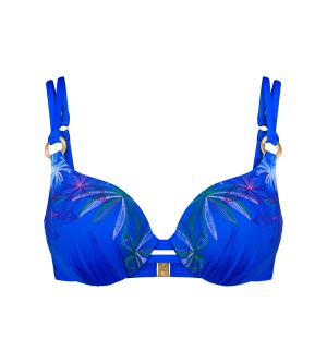Sutien de baie cu armătură și cupe buretate, Triumph Summer Tropics WP Albastru - Img 5