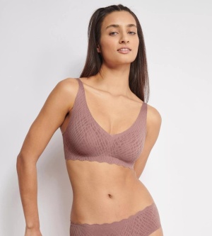Sutien fără armătură, cupe detașabile, Sloggi ZERO Feel Bliss Soft bra Maro