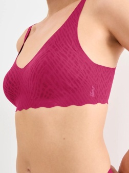 Sutien fără armătură, cupe detașabile, Sloggi ZERO Feel Bliss Soft bra Ciclam - Img 3