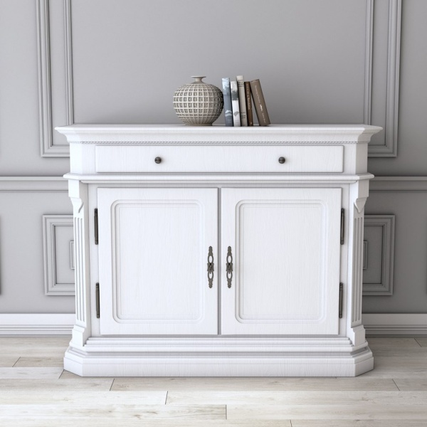 Bufet cu 2 usi dormitor Siena, lemn masiv, 214 x 55 x 112 cm
