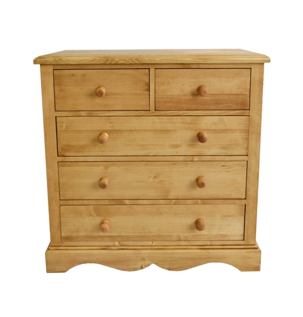 Comoda Inka cu 5 sertare, Lemn Masiv, 92 x 47 x 90 cm