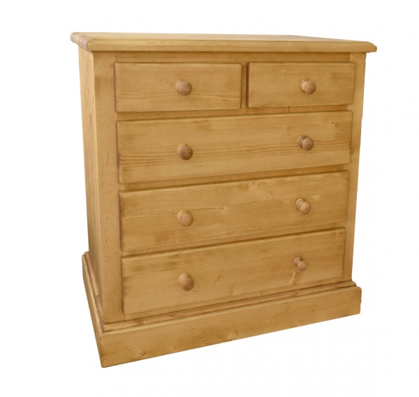 Comoda Valence cu 5 sertare Lemn Masiv, 90 x 48 x 90 cm
