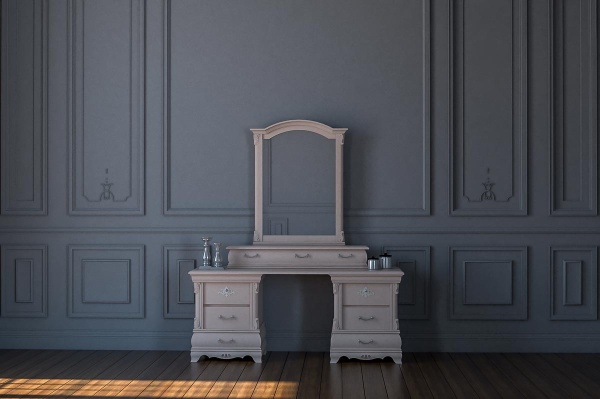 Masa de toaleta / Birou dormitor Royal, lemn masiv, 160 x 50 x 76.4 cm