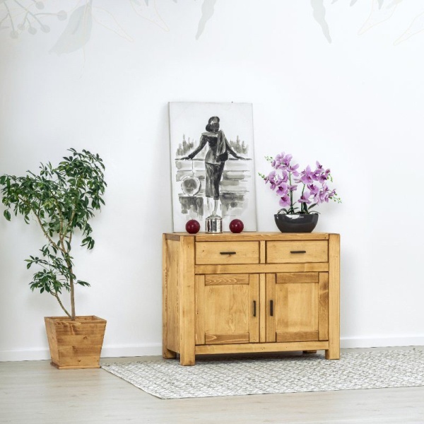 Comoda dormitor Ecuador Lemn Masiv, 2 usi si 2 sertare Ecuador, 110 x 50 x 85 cm