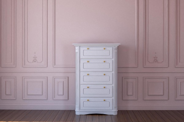 Comoda Lemn Masiv dormitor Sofia cu 5 sertare, 70 x 50 x 154 cm