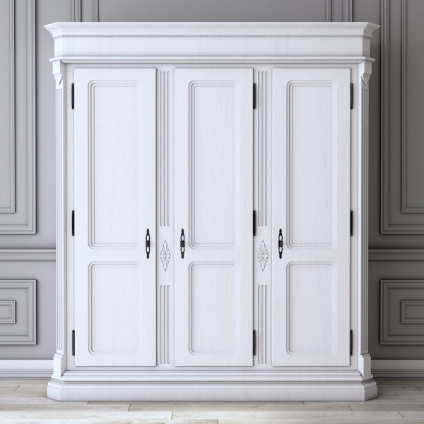 Dulap Dressing cu 3 usi dormitor Siena, lemn masiv, 192.3 x 66.9 x 235 cm