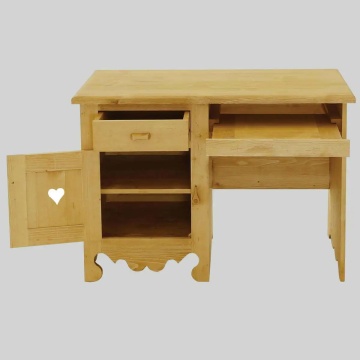 Birou Lemn Masiv Rustic Flame, 1 usa si 1 sertar, 110 x 65 x 76 cm - Img 4