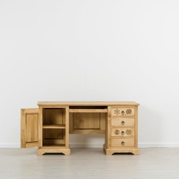 Birou Rustic Alpin lemn masiv, 160 x 65 x 80 cm - Img 5