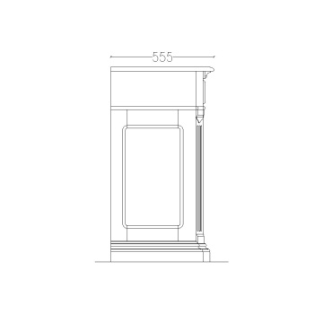 Bufet Siena cu 3 usi si 3 sertare, lemn masiv, 216 x 55.5 x 105 cm - Img 4