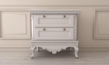 Comoda cu 2 sertare dormitor Stefania, lemn masiv, 91 x 54 x 90 cm - Img 1