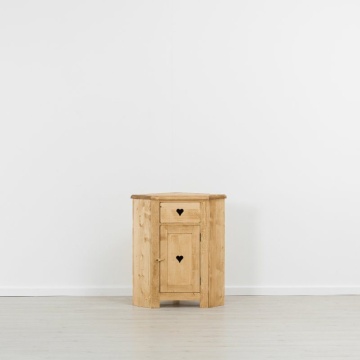 Comoda de colt Lemn Masiv Rustic Love cu 1 sertar si 1 usa, 77 x 54 x 89 cm - Img 2