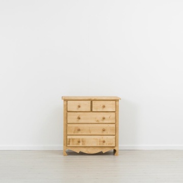 Comoda dormitor Rustika lemn masiv cu 5 sertare, 92 x 48 x 91 cm - Img 3
